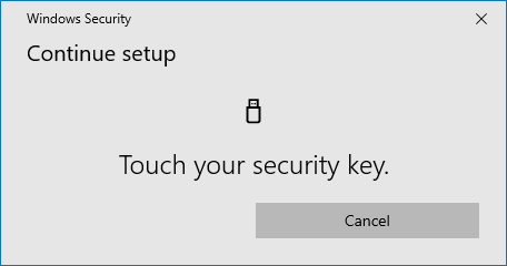 Touch your security key