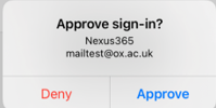 Approve or Deny sign-in request of the MS Authenticator app.